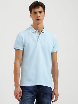 United Colors of Benetton - Regular Fit Collared Solid Polo T-Shirt- Blue