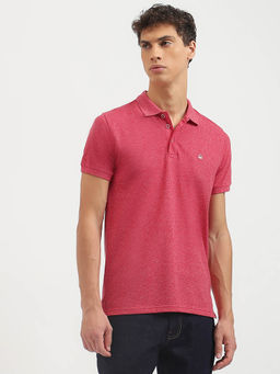 United Colors of Benetton - Regular Fit Collared Textured Polo T-Shirt- Red