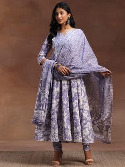 Libas - Lavender Pure Cotton Printed Kurta sets for Women