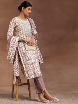 Libas - Green Silk Blend Printed Kurta Sets for Women