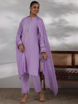 Libas - Lavender Silk Blend Yoke Design Kurta sets for Women