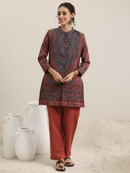 Libas - Rust Wool Blend Woven Design Kurta Sets for Women