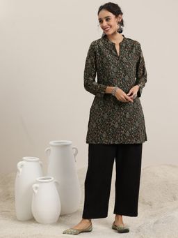 Libas - Black Wool Blend Woven Design Kurta Sets for Women