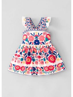 Hopscotch - Multi-Color Ruffle Floral Dress