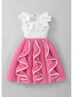 Hopscotch - Multicolour Applique Ruffle Dress