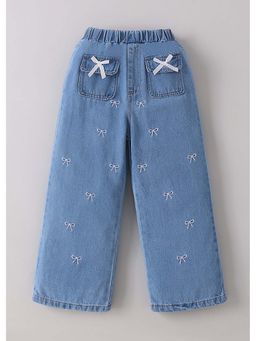Hopscotch - Bow Applique Denim Jeans