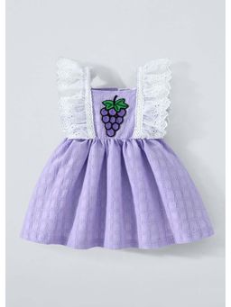 Hopscotch - Purple Grape Embroidery Schiffli Dress