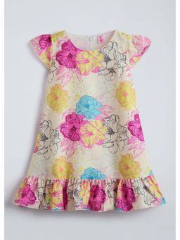 Hopscotch - Floral Ruffled Pure Cotton Dress