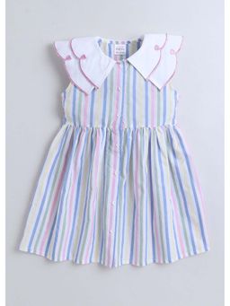 Hopscotch - Cotton Striped Casual Dress