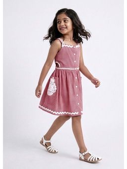 Hopscotch - Gingham Lace Checks Cotton Dress