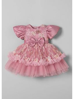Hopscotch - Pink Bow Applique Party Dress