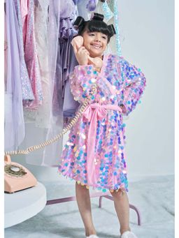 Hopscotch - Sequin Embellished Wrap Party Robe