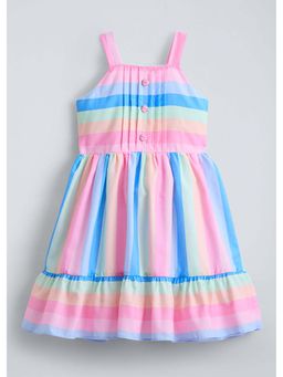 Hopscotch - Cotton Striped Casual Dress
