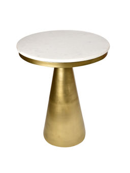 Manor House - House Cone Shaped Stand Marble Top Accent Table 19.5x24 inch