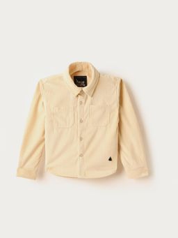 Blue Giraffe - Boys Cream Regular Fit Shirt