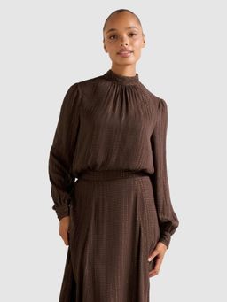 Forever New - Womens Brown Preslee Neck Tie Top