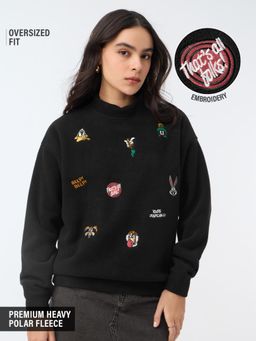 The Souled Store - Official Looney Tunes Toon Chaos Womens Oversized Sweatshirt