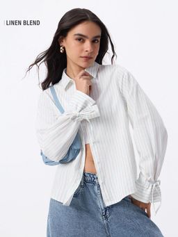 The Souled Store - Cotton Linen: Prisma Womens Shirt