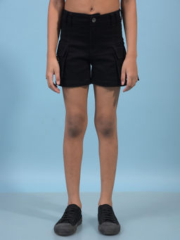 CRIMSOUNE CLUB - Girls Black Cargo Shorts