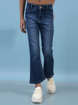 CRIMSOUNE CLUB - Girls Blue Bootcut Jeans