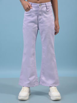 CRIMSOUNE CLUB - Girls Purple Bootcut Jeans