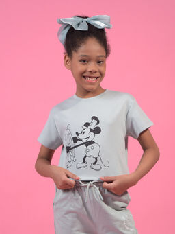 CRIMSOUNE CLUB - Girls Grey Graphic Print T-Shirt