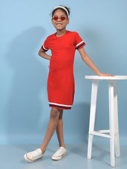 CRIMSOUNE CLUB - Girls Red A-Line Dress