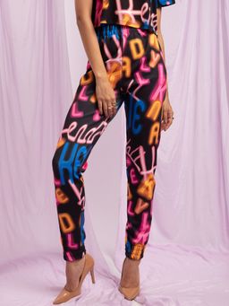 KENDALL + KYLIE - Psycho Print Printed Loose Pants