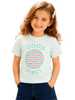 PILOLO - Green Printed Round Neck T-Shirt