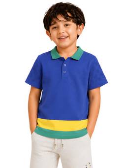 PILOLO - Multi-Color Solid/Plain Collar Neck Polo T-Shirt