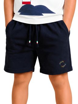 PILOLO - Navy Blue Solid/Plain Shorts