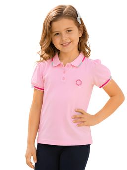 PILOLO - Pink Solid/Plain Collar Neck Polo T-Shirt