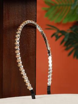 Creeva - Peach Crystal Rhinestone Hair Band