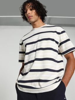 Puma - MMQ Mens Striped T-shirt - White