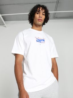 Puma - GRAPHICS HYDRATION Mens Relaxed Fit T-shirt - White