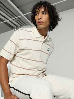 Puma - TEAM Mens Relaxed Fit Polo T-shirt - White