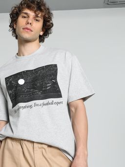 Puma - GRAPHICS Football Expert Mens Relaxed Fit T-shirt - Grey