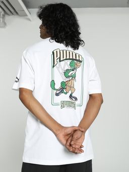 Puma - TEAM Mens Relaxed Fit Graphic T-shirt - White
