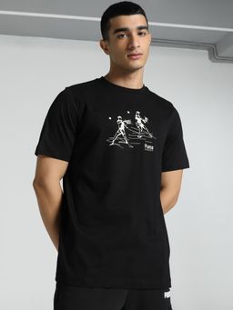 Puma - TEAM Mens Graphic T-shirt - Black