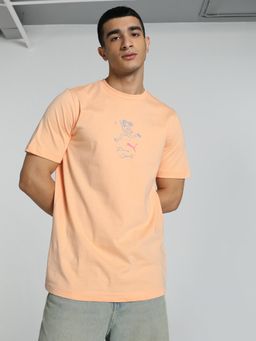 Puma - TEAM Mens Graphic T-shirt - Orange