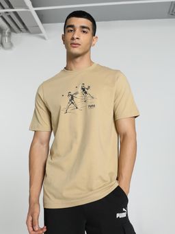 Puma - TEAM Mens Graphic T-shirt - Beige