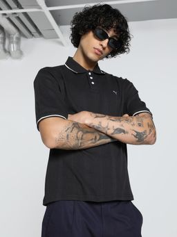 Puma - MMQ Mens Relaxed Fit Polo T-shirt - Black