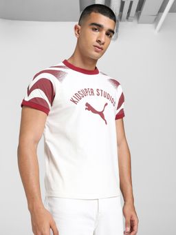 Puma - x KIDSUPER Mens Slim Fit Ringer T-shirt - White