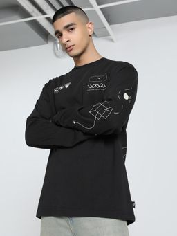 Puma - House Of Graphics Celerity Mens Relaxed Fit Long Sleeve Top - Black