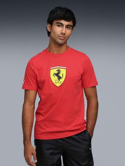 Puma - Ferrari Mens Cotton Colored Shield T-shirt - Red