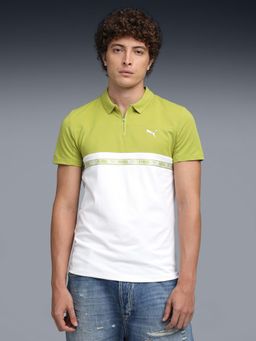 Puma - Essentials ELEVATED Mens Colorblock Polo T-shirt - Green