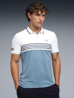 Puma - WARDROBE Essentials Mens Colorblock Polo T-shirt - Blue