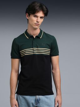 Puma - WARDROBE Essentials Mens Colorblock Polo T-shirt - Green