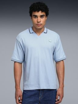 Puma - PREMIUM Essentials Mens Jacquard Rib Polo T-shirt - Blue