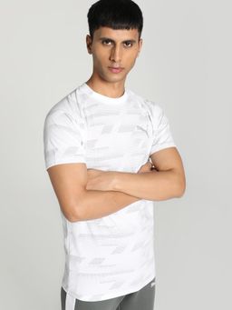 Puma - EVOSTRIPE Mens Printed Slim Fit T-shirt - White